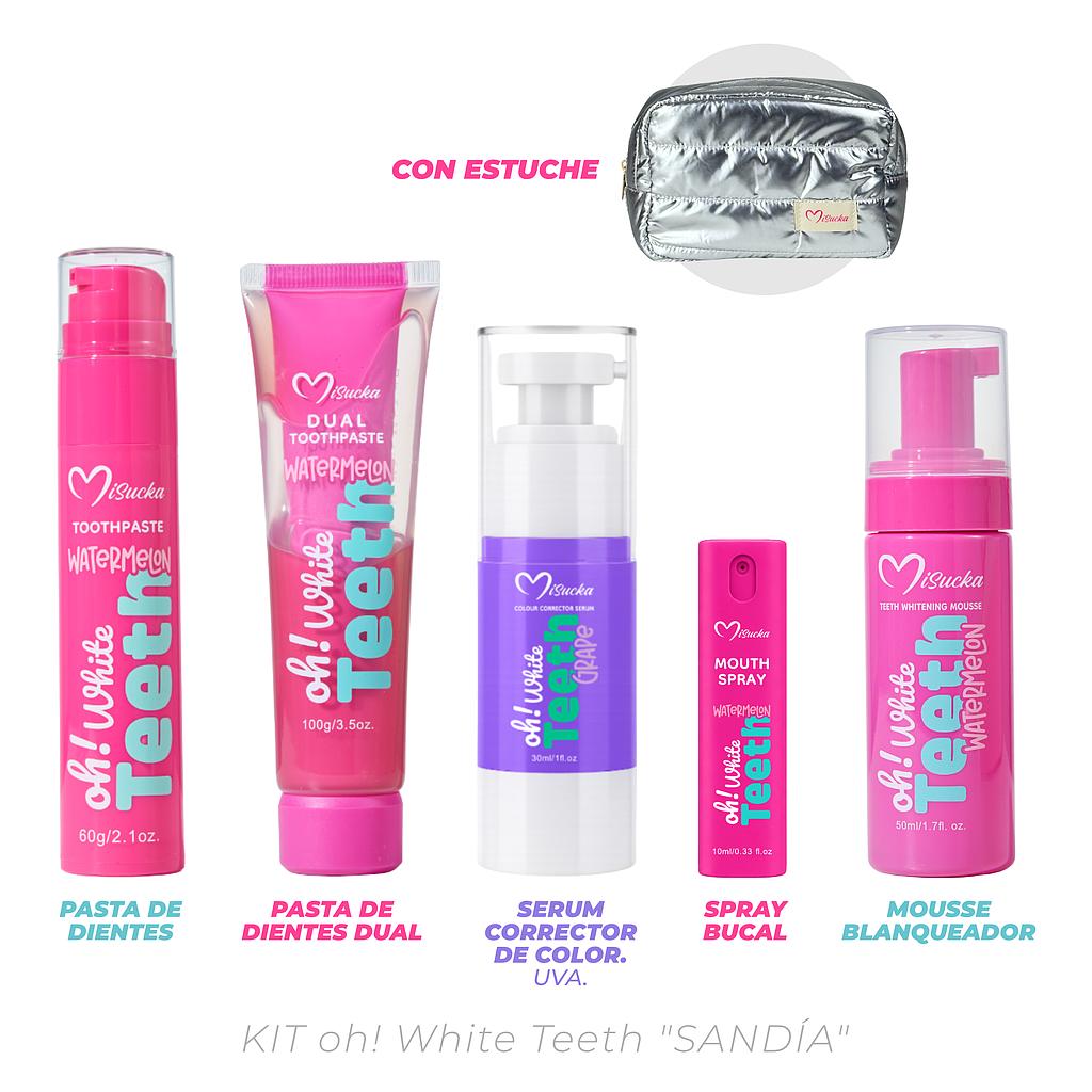 MISUCKA - Kit Oh! White Teeth Watermelon + Serum Uva (con Estuche)